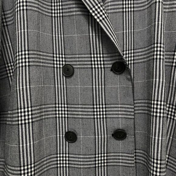 Madewell Caldwell Oversized Plaid Double Breasted Plaid Blazer Jacket Size L - Picture 12 of 12